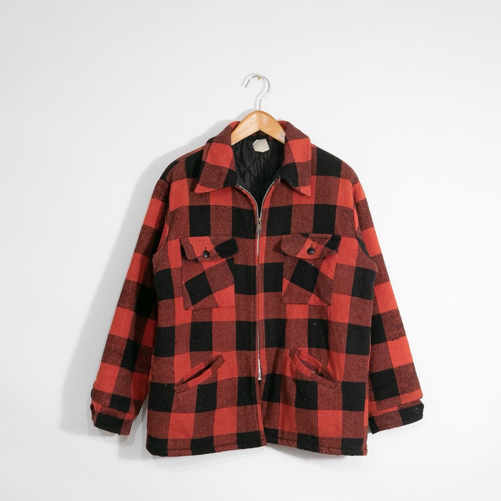 Vintage Vintage 70s Buffalo Plaid Wool Mackinaw Hunting Jacket Large Size US L / EU 52-54 / 3 - 1 Thumbnail