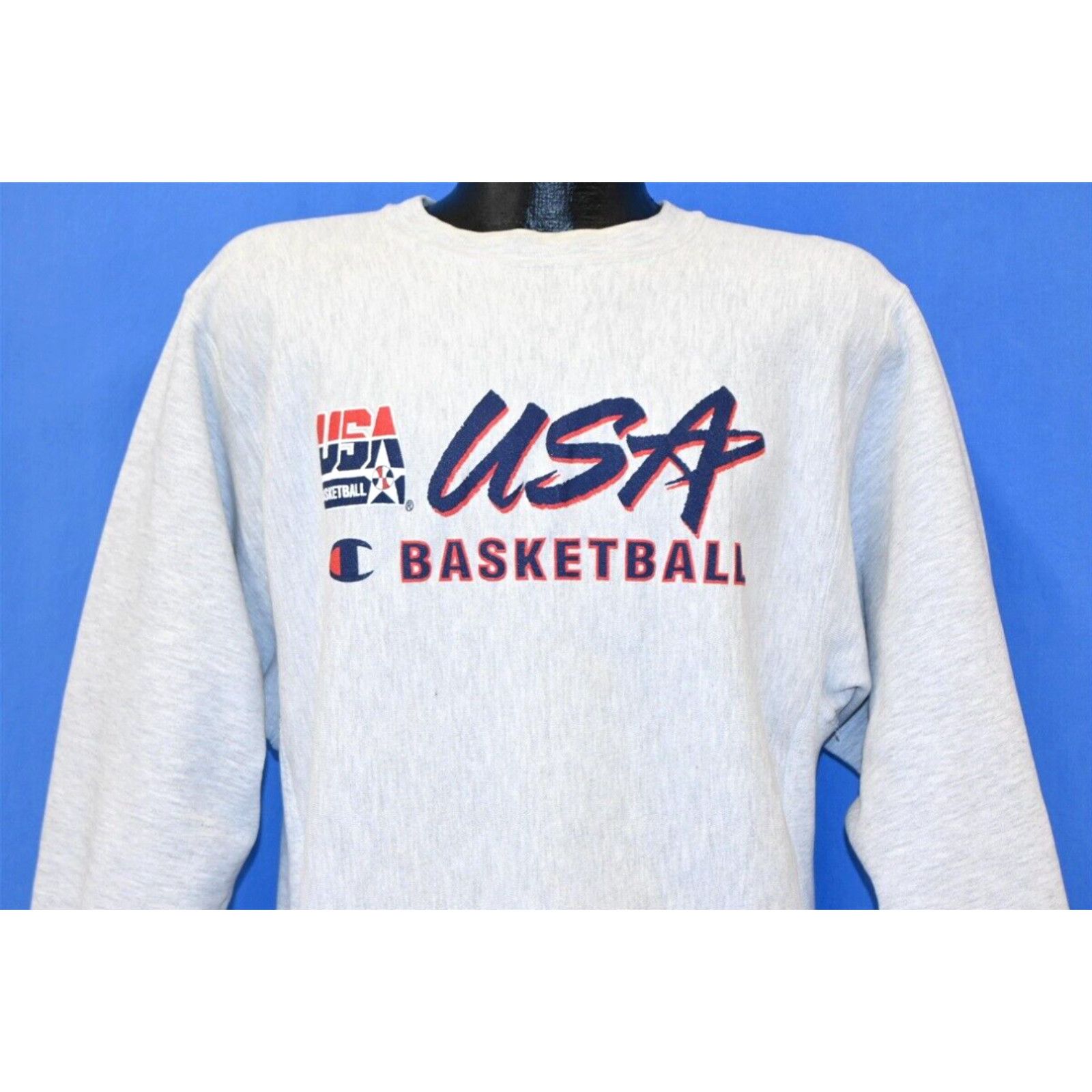 image of VTG 90's Champion Reverse Weave Usa Olympic Basketball Dream Team Sweatshirt XL in White, Men's