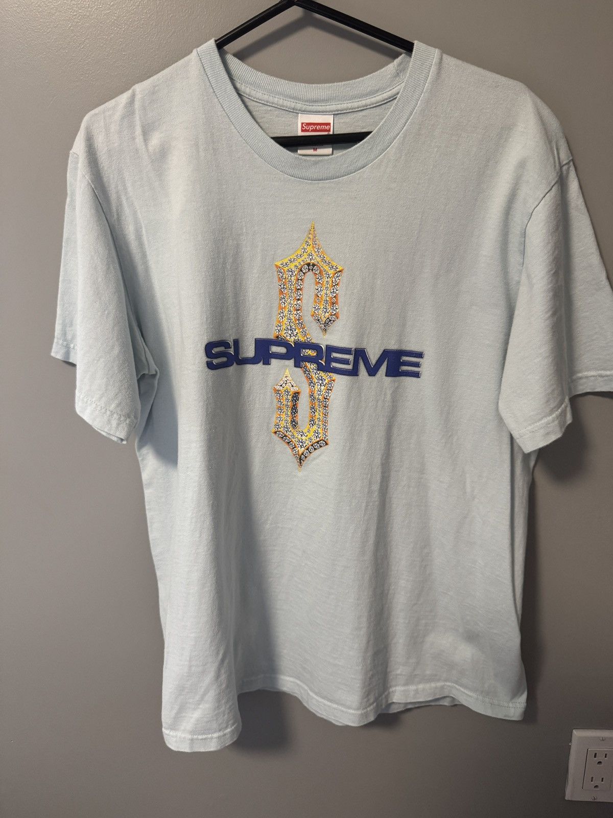 Supreme Supreme Diamonds tee pale blue sz M Size US M / EU 48-50 / 2 - 1 Thumbnail