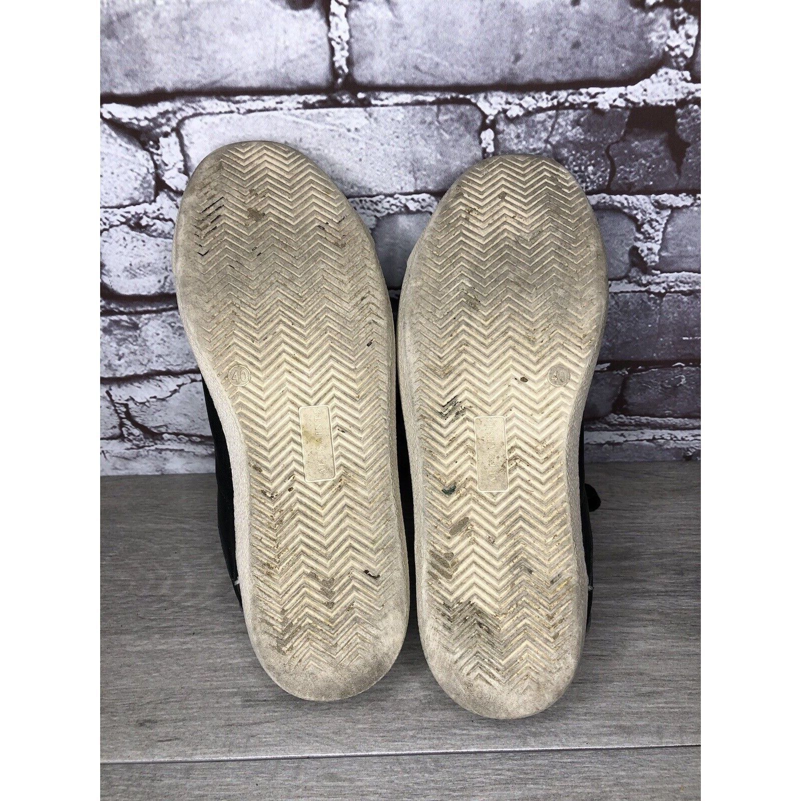 Allsaints AllSaints Sheer Black White Leather Low Casual Sneakers Wome Size US 9 / IT 39 - 9 Thumbnail
