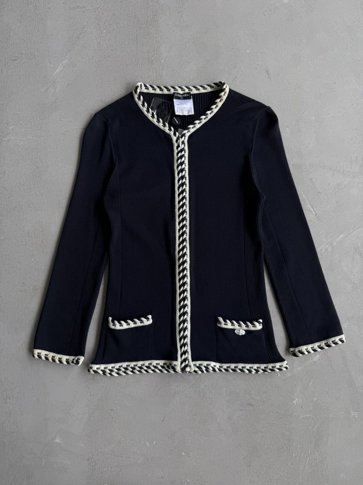 Chanel Chanel - Knit Zip Up Jacket Size XS / US 0-2 / IT 36-38 - 1 Thumbnail