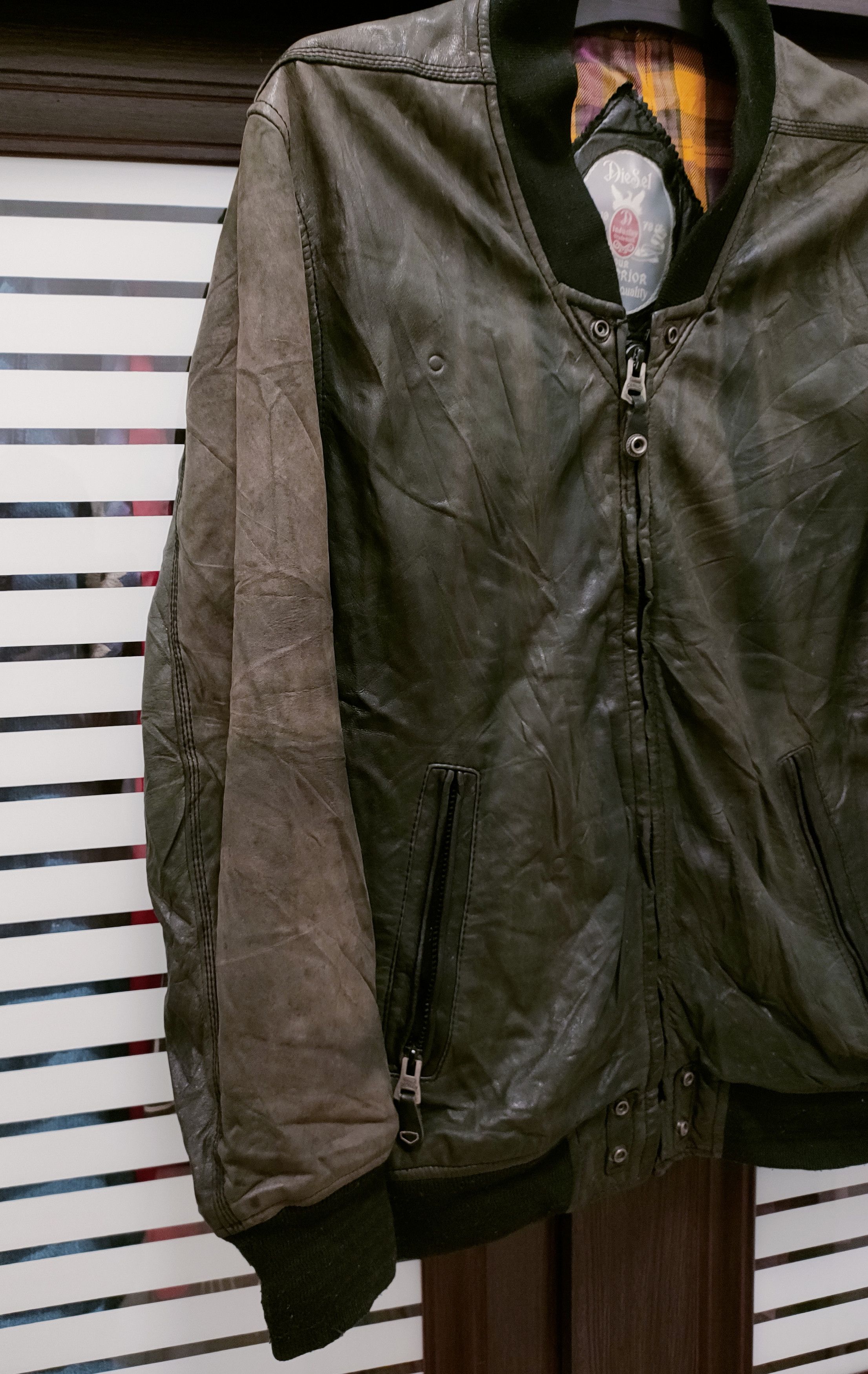 Diesel 🔥Vtg Diesel Sheep Skin Leather Jacket 🔥 Size US M / EU 48-50 / 2 - 4 Thumbnail