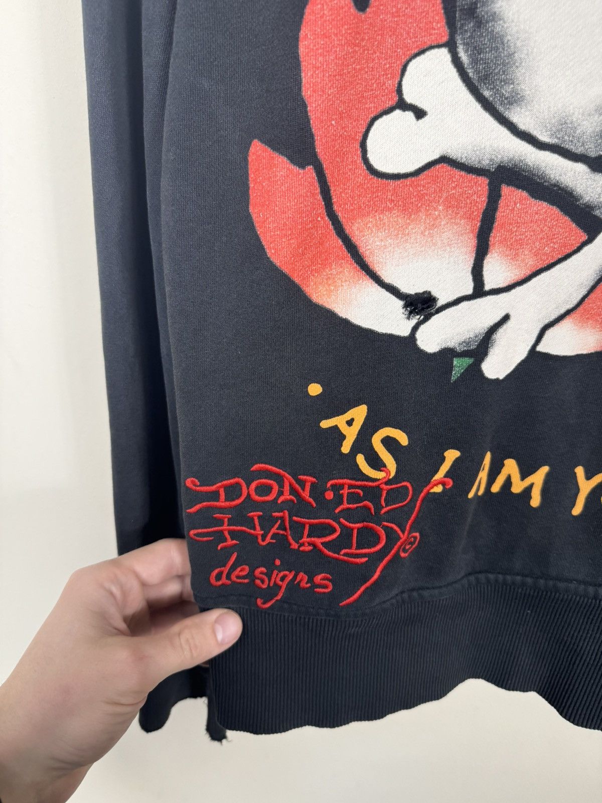 Ed Hardy Ed Hardy by Christian Audigier Distressed Hoodie Size US S / EU 44-46 / 1 - 4 Thumbnail