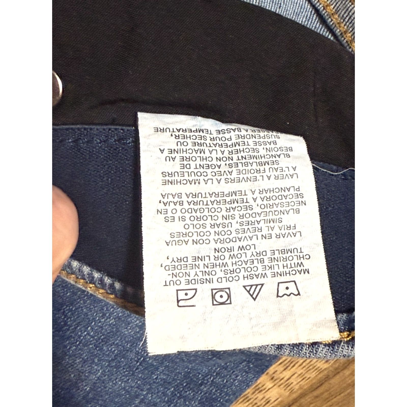 Lee Lee Jeans Women's 16 Medium Blue Denim Straight Leg High Rise Jeans Regular Rise 5-Pocket Inseam 27in Size 38" / US 16 / IT 52 - 7 Thumbnail
