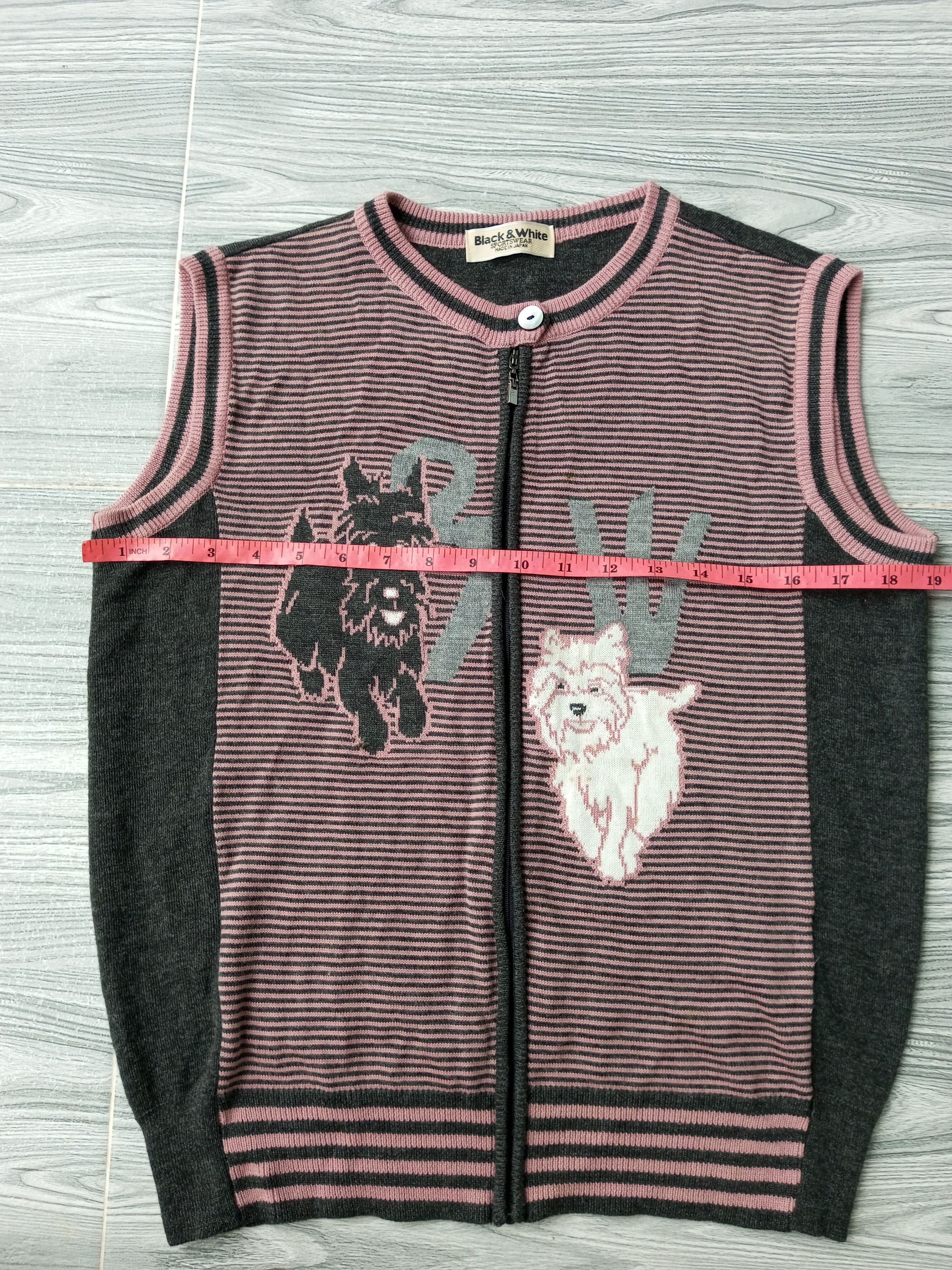 Japanese Brand × Vintage Vintage Black & White Japanese Brand Knit Wear Size US L / EU 52-54 / 3 - 6 Thumbnail