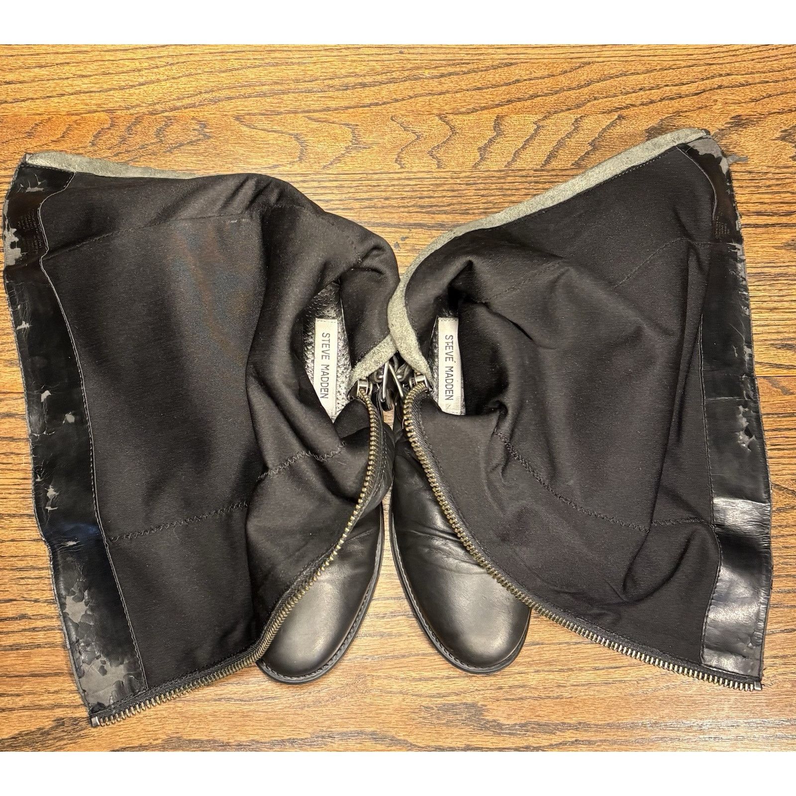 Steve Madden Steve Madden Saviorr Black Leather Knee High Boots Women’s 9 Size US 9 / IT 39 - 6 Thumbnail