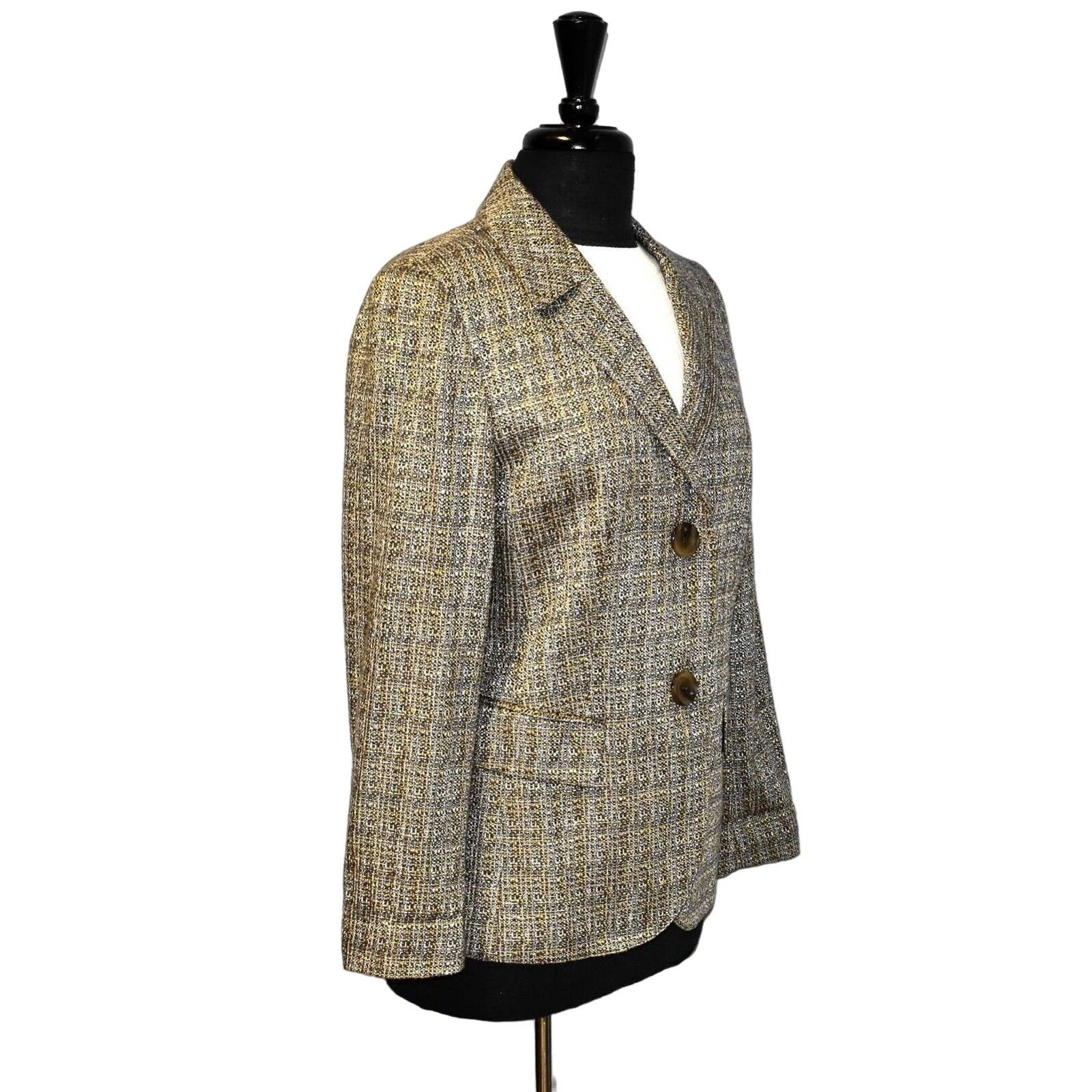 Lafayette 148 B2 NWT LAFAYETTE 148 NEW YORK Tweed Jacket Blazer Sz 10 $498 Size L / US 10 / IT 46 - 2 Thumbnail