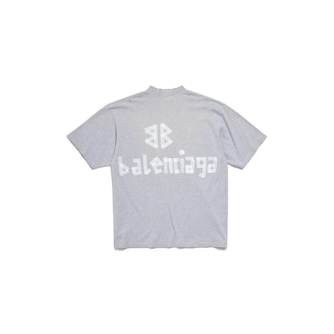 Balenciaga o1tr1nto0426 Tape Type TR T-Shirt Medium Fit in Grey Size US S / EU 44-46 / 1 - 2 Thumbnail