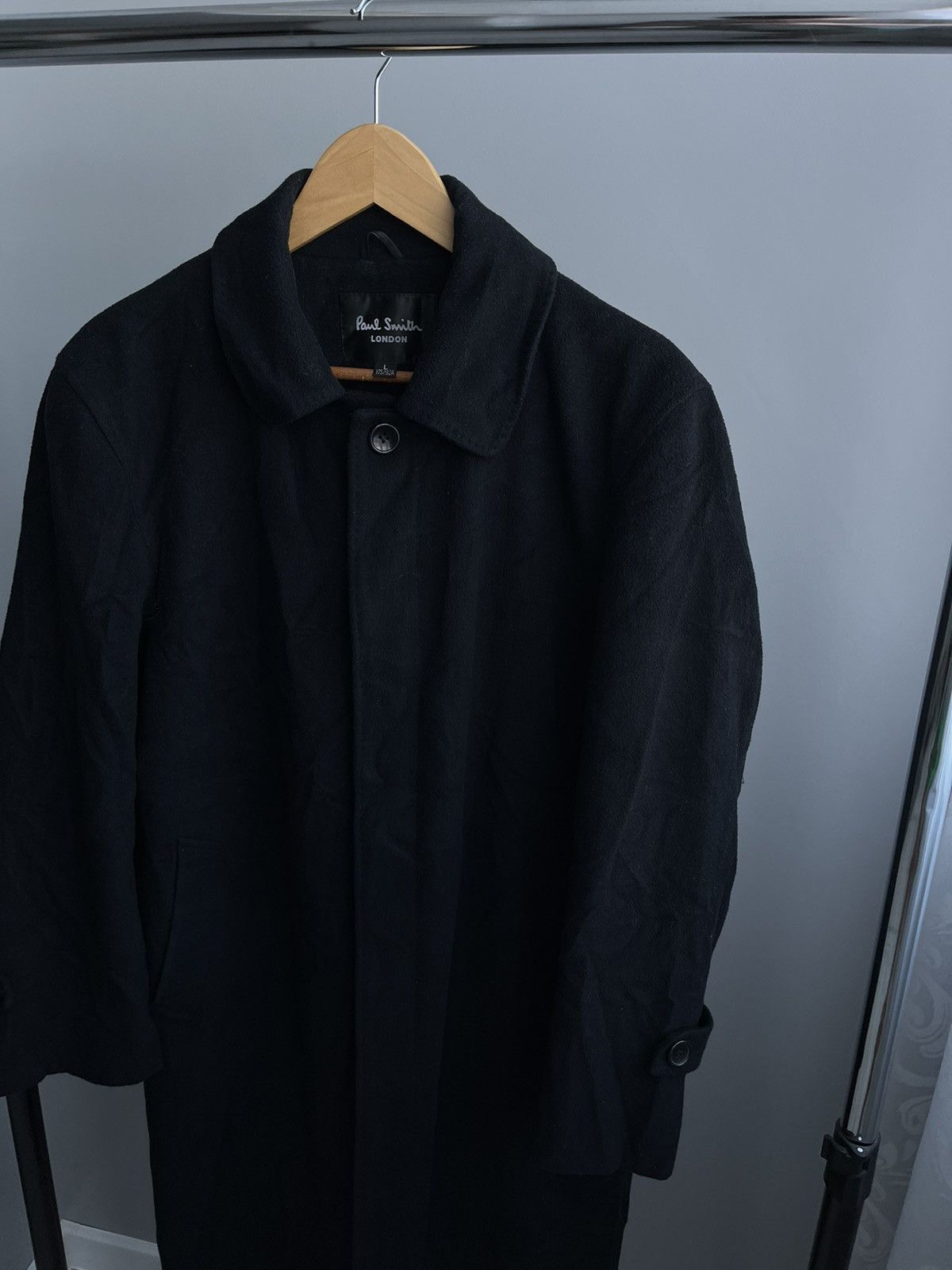 Le Grande Bleu (L.G.B.) × Paul Smith Vintage Paul Smith London Wool Coat Long Trench Jacket Japan Size US L / EU 52-54 / 3 - 2 Thumbnail