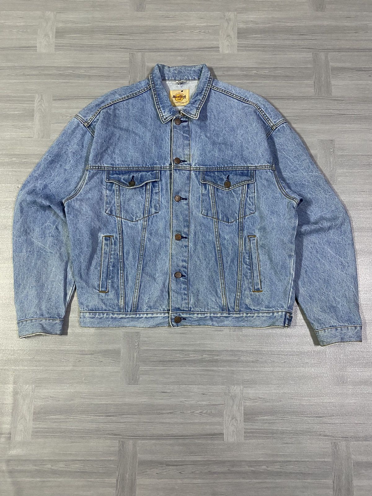 Hard Rock Cafe Vintage Hard Rock Cafe Paris Save The Planet Denim Jacket Size US XL / EU 56 / 4 - 9 Thumbnail