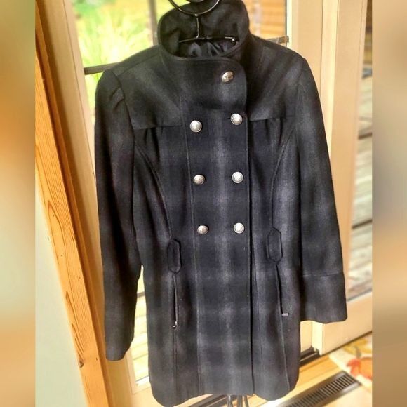Black Rivet Black Rivet Button-up Collar Wool Long Slv Sz. L Coat Jacket Size L / US 10 / IT 46 - 1 Thumbnail