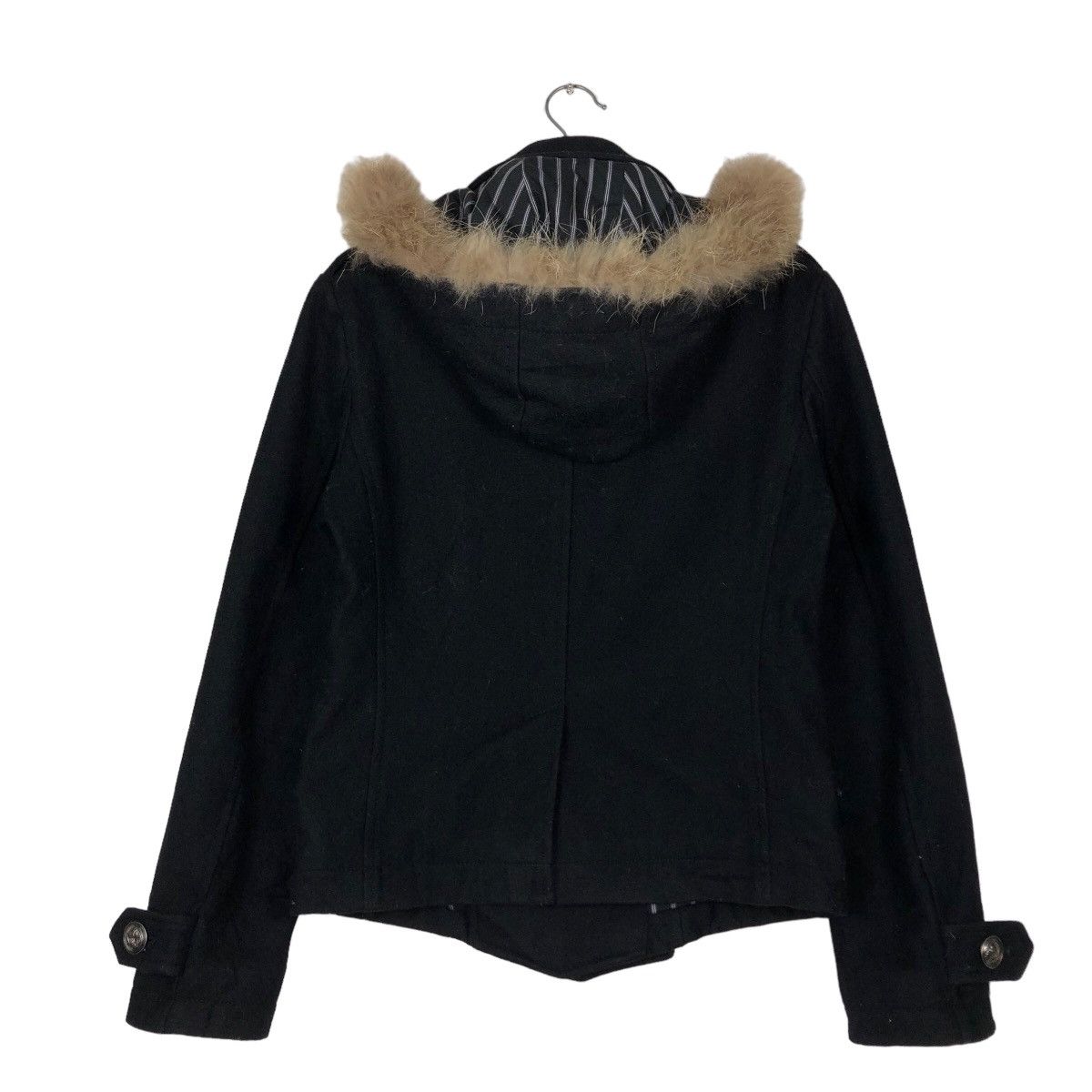 If Six Was Nine 🔥Cropped Biker Jacket Wool PPFM Japan Mink Fur Hoodie Size US M / EU 48-50 / 2 - 8 Thumbnail