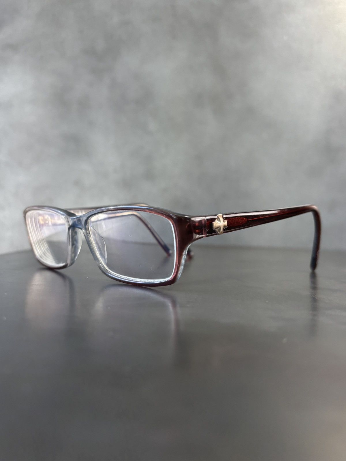Nicole Miller Nicole Miller Carmine Glasses Frames Cross Stud Chrome Heart Size ONE SIZE - 17 Thumbnail