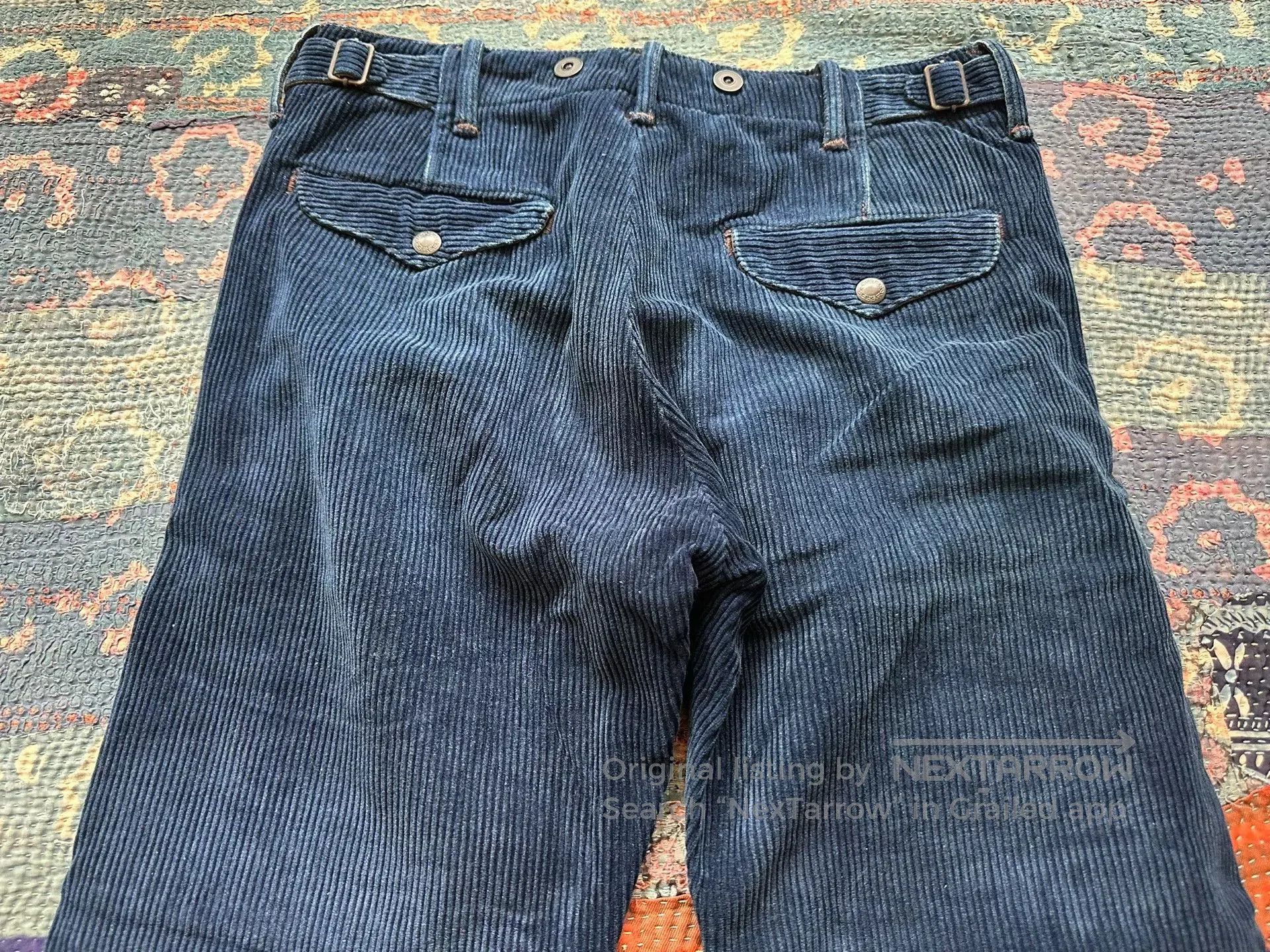 RRL Ralph Lauren RRL Blue Dyed Corduroy Pants. Size US 30 / EU 46 - 6 Thumbnail