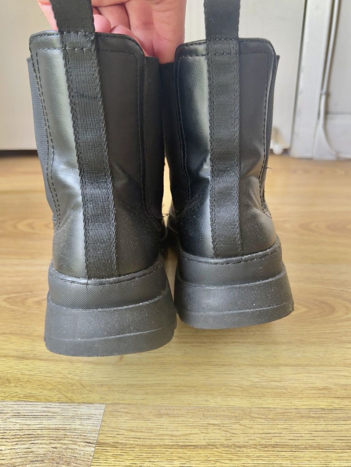 Zara Black Bulldozer/Chelsea Ankle High Boots Size US 10 / EU 43 - 5 Thumbnail