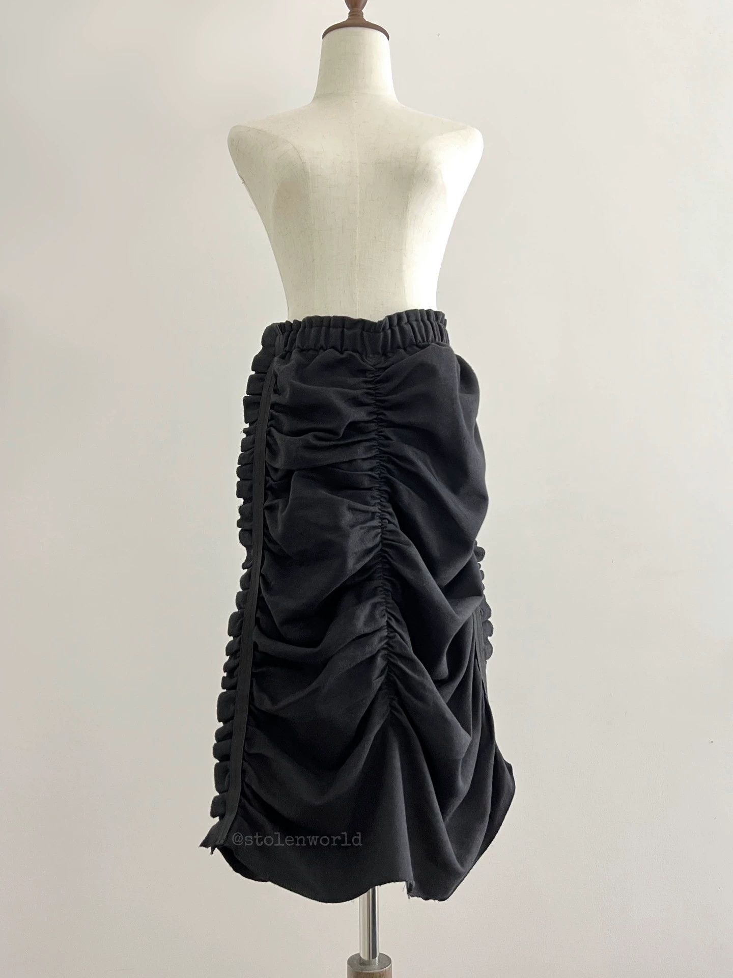 Comme des Garcons CDG Tricot Irregular Pleated Wool-Cotton Skirt Size 27" / US 4 / IT 40 - 7 Thumbnail