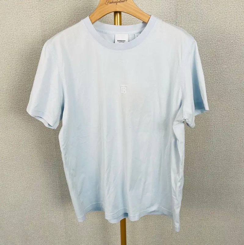 Burberry Burberry Light Blue Cotton Women's T-Shirt Size L / US 10 / IT 46 - 1 Thumbnail