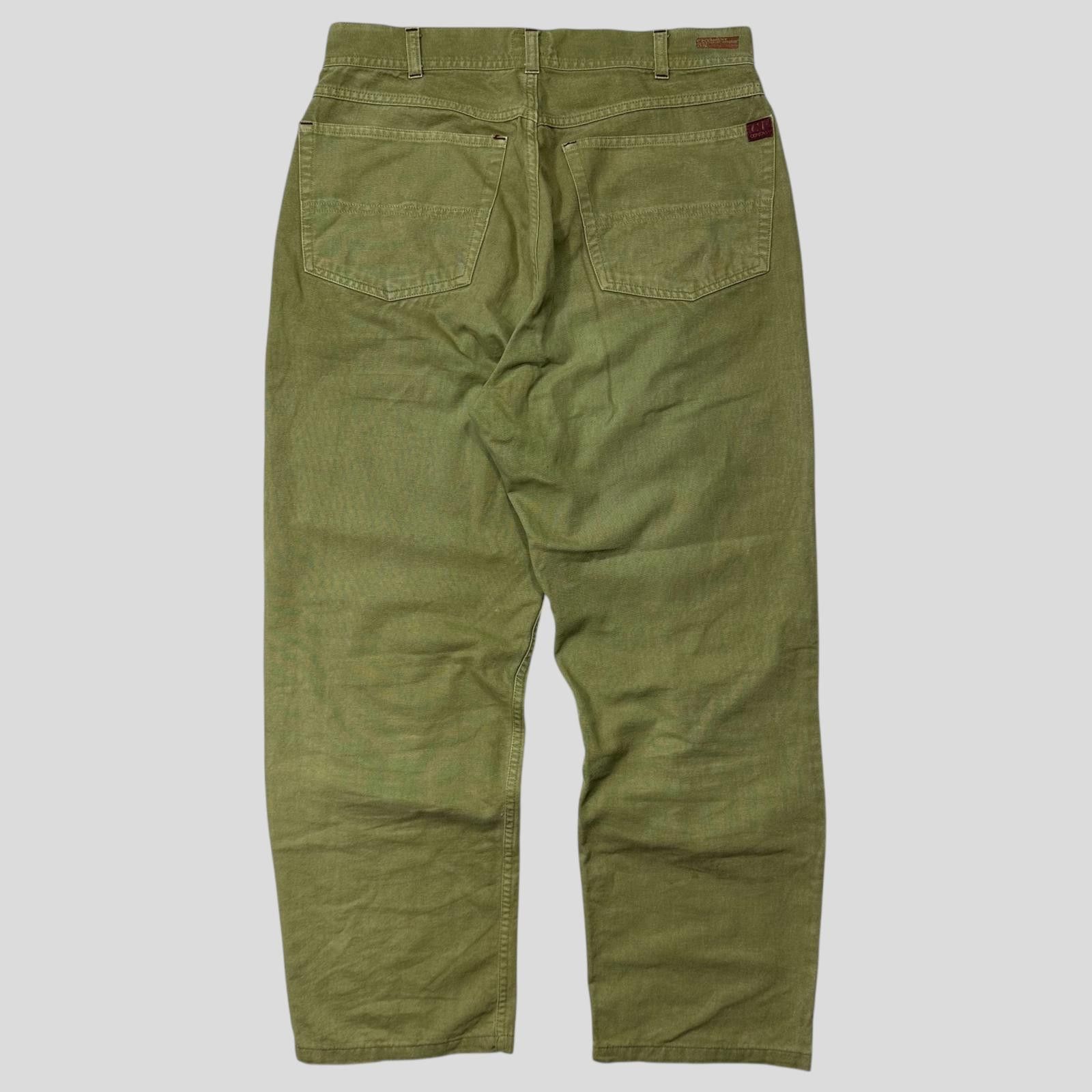 C.P. Company CP Company 1992 Ideas Massimo Osti Green Logo Trousers - 31 Size US 31 - 1 Thumbnail