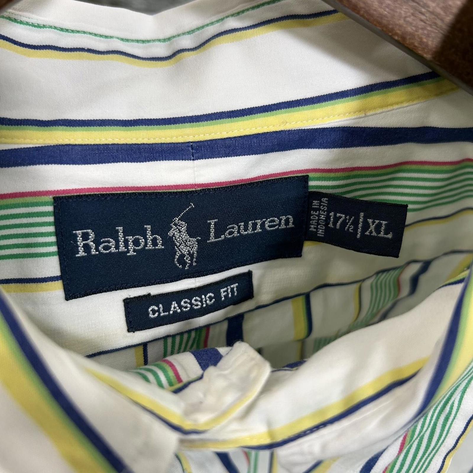 Polo Ralph Lauren 90’s Polo Ralph Lauren Classic Fit Striped Shirt Size XL Size US XL / EU 56 / 4 - 6 Thumbnail