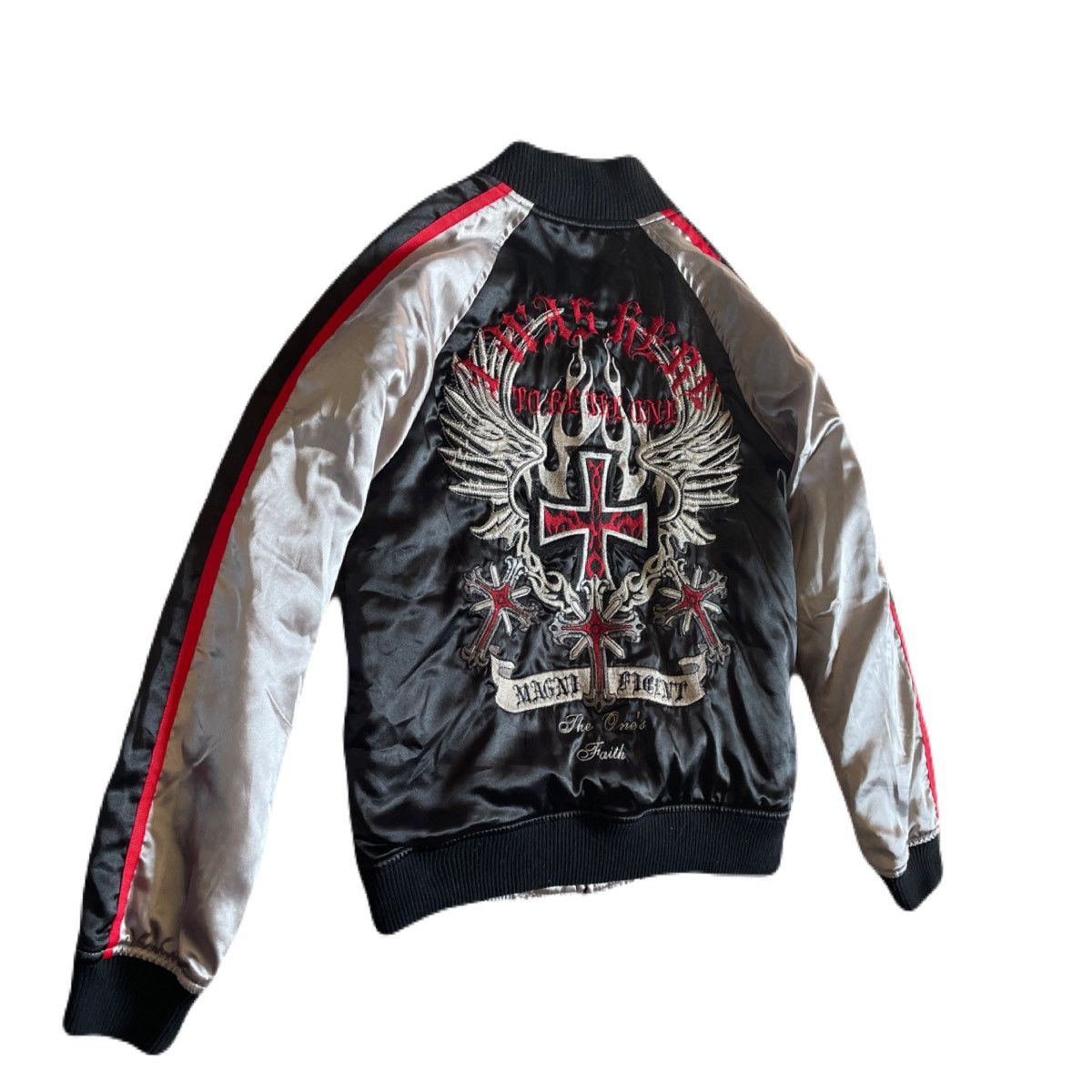 If Six Was Nine 2000s Riot Japanese archive Cross Embroidery Sukajan Jacket Size US M / EU 48-50 / 2 - 3 Thumbnail