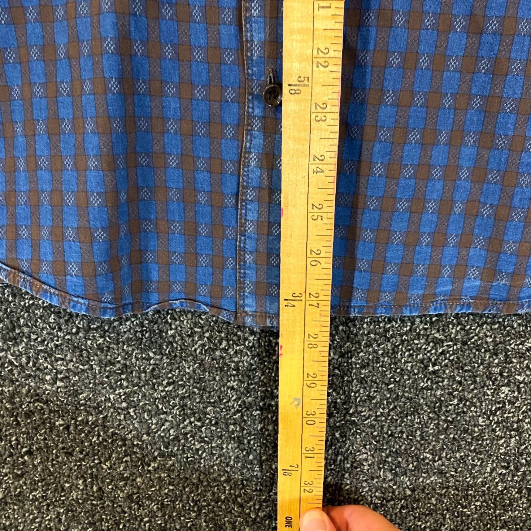 Carbon2Cobalt VINTAGE Carbon2cobalt Mens XL Flannel Shirt Long Sleeve Button-Up Plaid Cotton Casual Winter Winter Blue Brown Size US XL / EU 56 / 4 - 5 Thumbnail