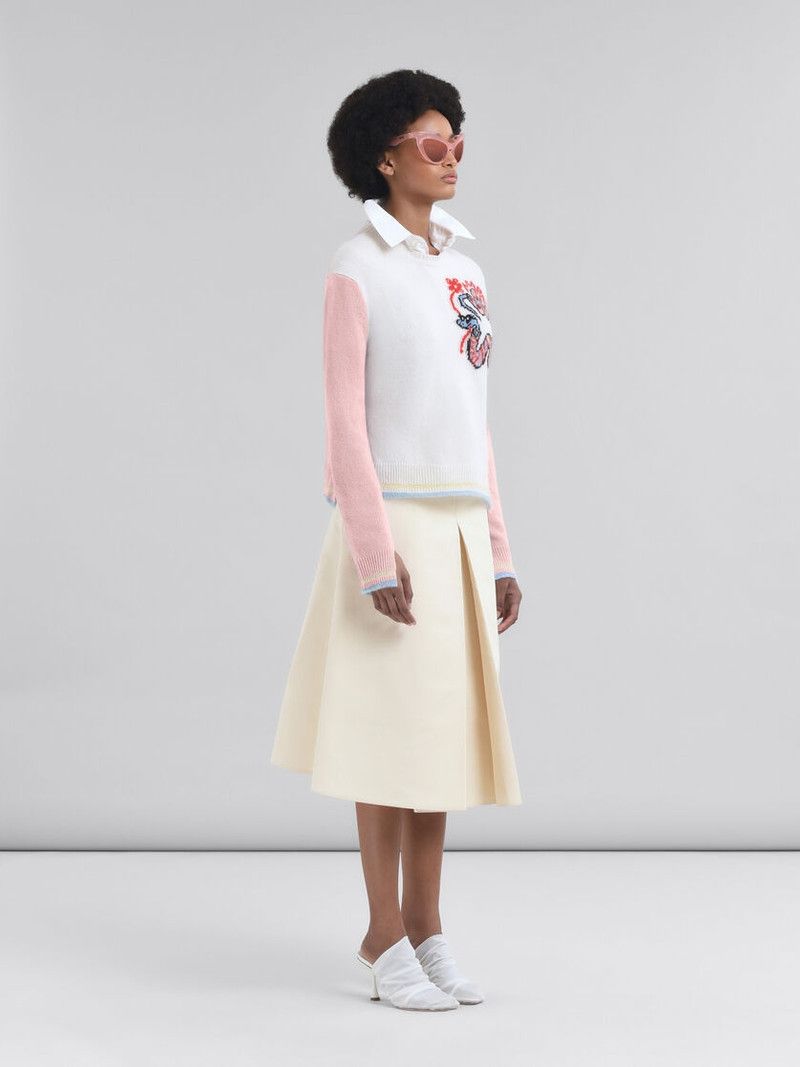 Marni o1f1d3z0326 Wool Jumper with Jacquard Snake in Multicolor Size XL / US 12-14 / IT 48-50 - 5 Thumbnail