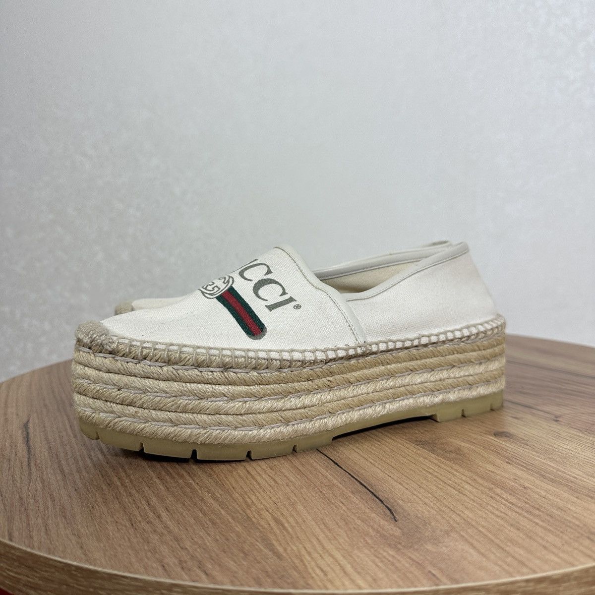 Gucci gucci espadrilles logo platformm Size US 8 / IT 38 - 3 Thumbnail