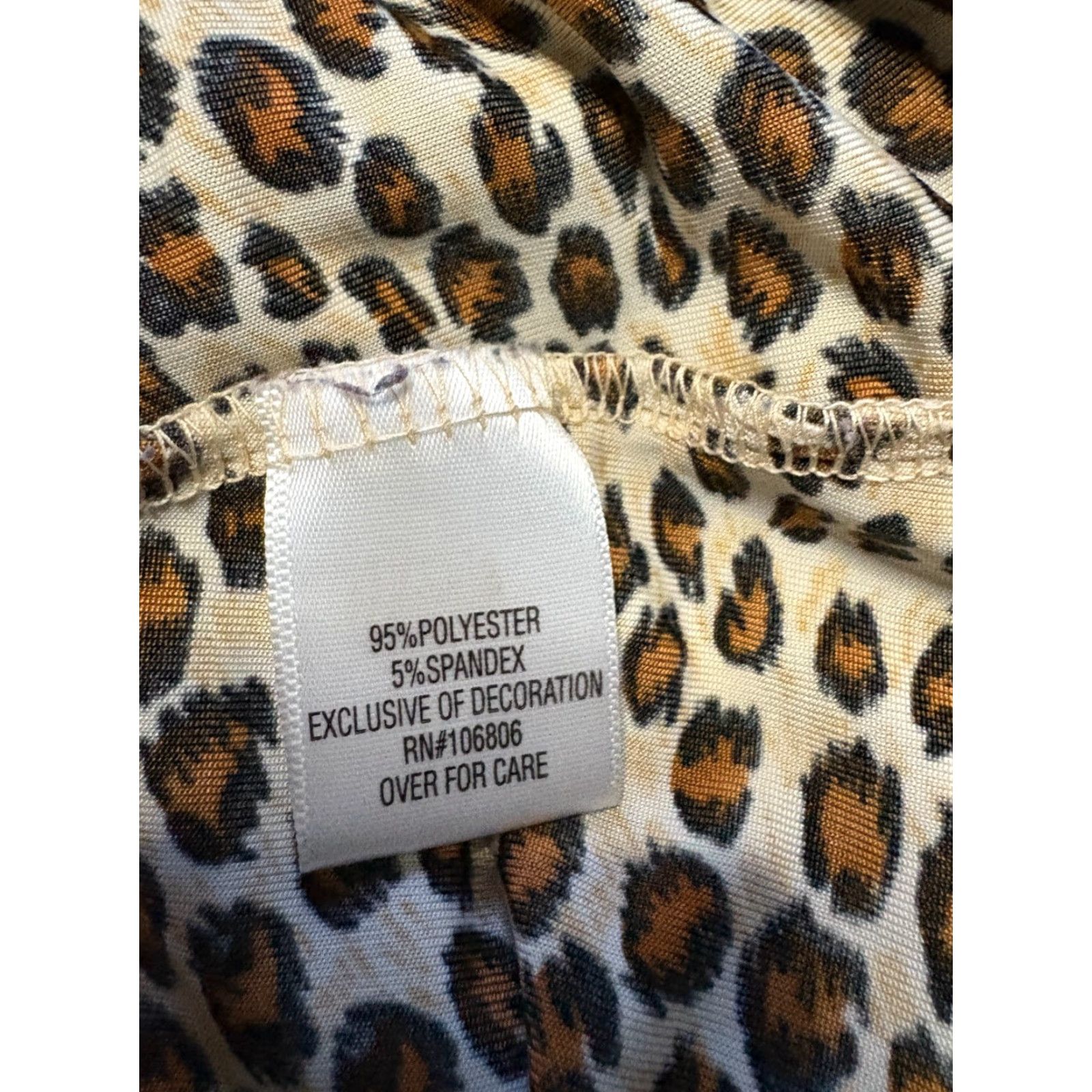 Vintage Emily Daniels Top Womens Small Leopard Animal Print Button Up Shirt 3/4 Sleeve Size S / US 4 / IT 40 - 6 Thumbnail