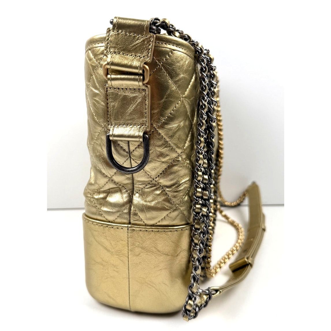 Chanel Chanel Gabrielle Gold Aged Calfskin Large Leather Handbag Size ONE SIZE - 6 Thumbnail