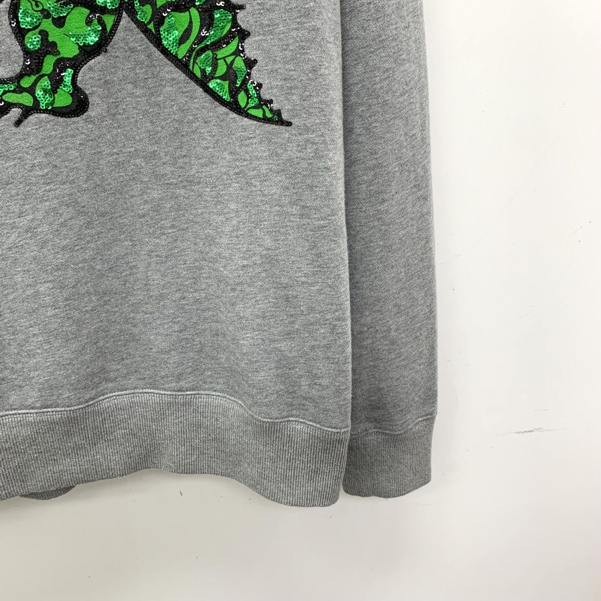Dior Dior Collection Grey Dinosaur Sequin Hooded Sweatshirt K26WX Size S / US 4 / IT 40 - 4 Thumbnail