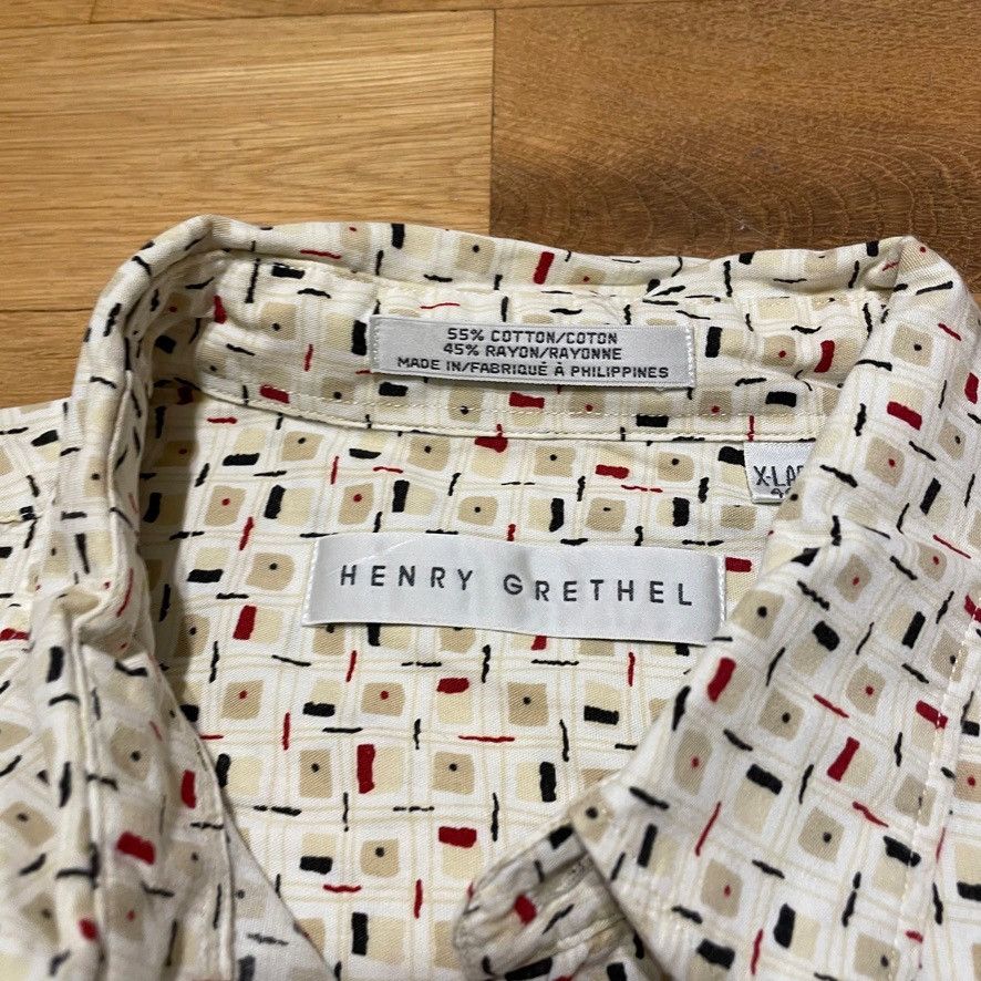 Henry Grethel × Vintage Henry Grethel mens fashionable Summer shirt size XL Size US XL / EU 56 / 4 - 2 Thumbnail