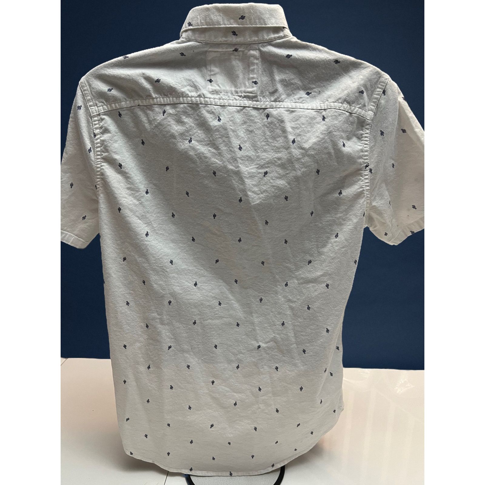 Hollister Hollister Button Up Cactus Print White Short Sleeve Shirt Size US M / EU 48-50 / 2 - 2 Thumbnail