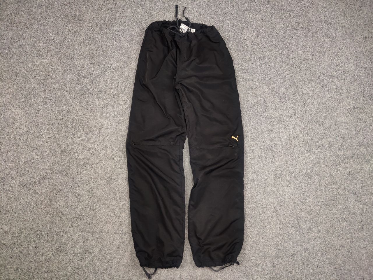 Puma Vintage Puma Logo Zip Knees Black track Pants Y2K Style Size US 32 / EU 48 - 1 Thumbnail