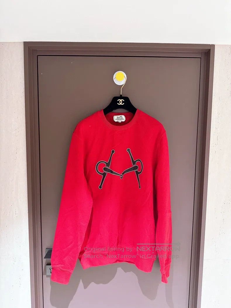 Hermes Hermes Leather Decorated Stirrup Buckle Men's Sweatshirt Size US M / EU 48-50 / 2 - 1 Thumbnail