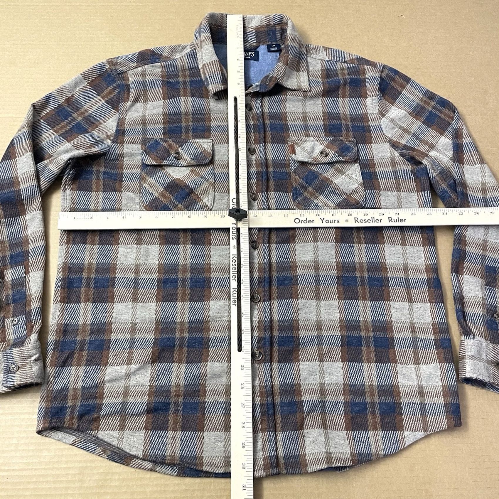 Chaps Chaps Ralph Lauren Long Sleeve Button-Down Shirt Adult Large Plaid Brown Mens Size US L / EU 52-54 / 3 - 3 Thumbnail