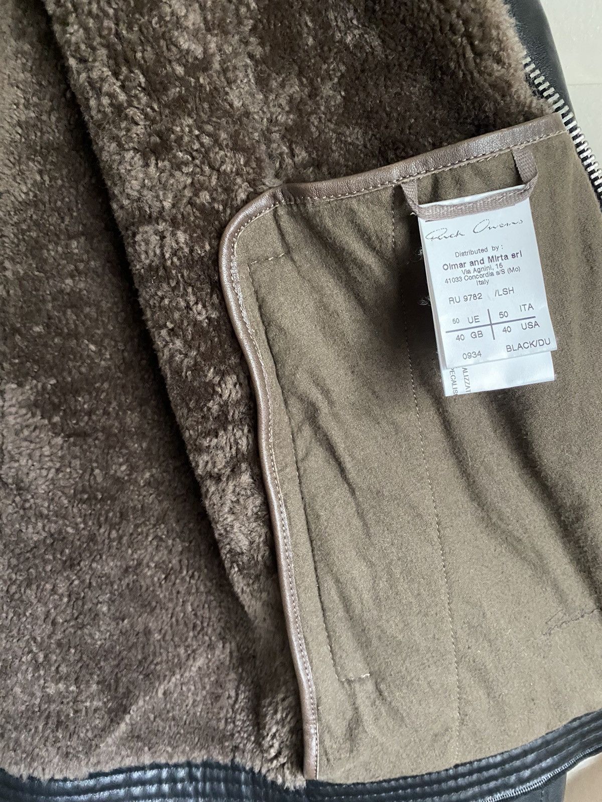 Rick Owens Rick Owens Shearling Geo and leather jacket Size US M / EU 48-50 / 2 - 4 Thumbnail