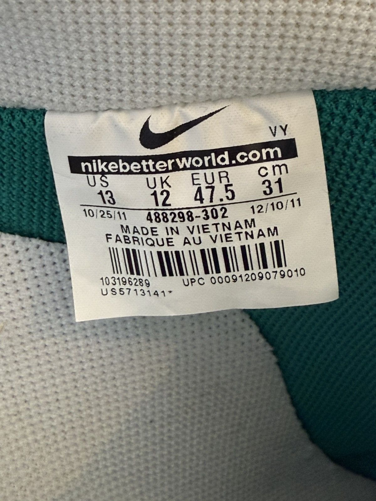 Nike ***RARE LUSH TEAL AIRFORCE 1 Size US 13 / EU 46 - 6 Thumbnail