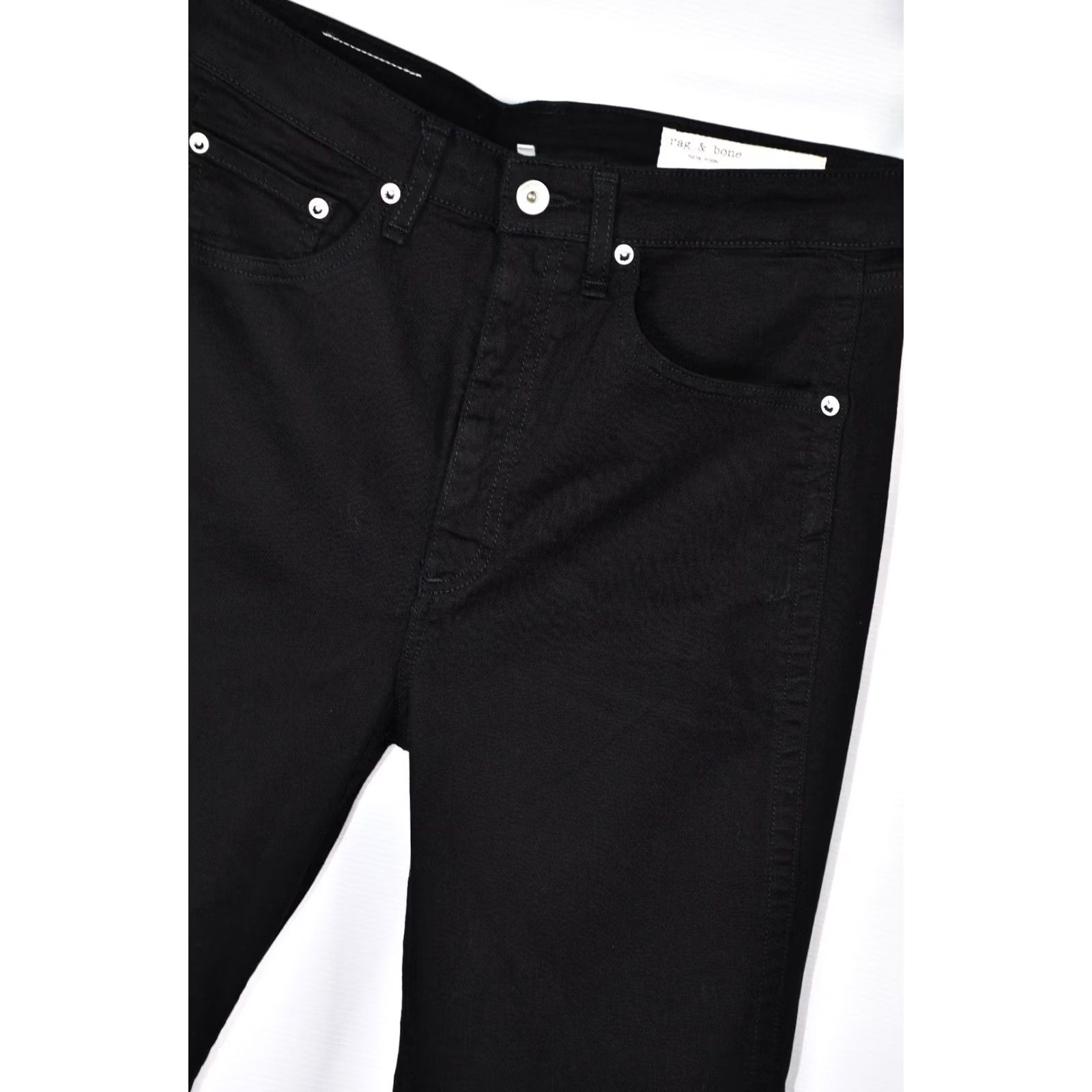 Rag & Bone RAG & BONE Super High-Rise Flare Jeans Pants Size 30 Black Women's Regular Jeans 78%Cotton 15%Lyocell 5%Polyester 2%Elastane — Vintage No Size 30" / US 8 / IT 44 - 5 Thumbnail