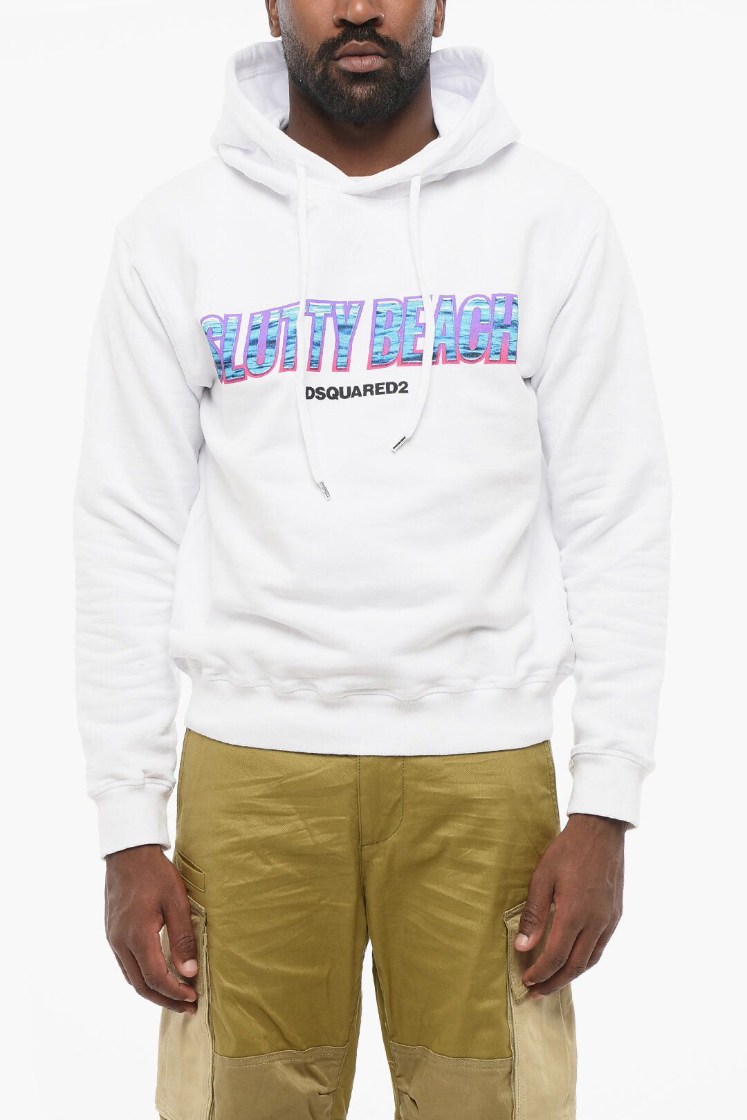 Dsquared2 Cotton Hoodie with Front Print Size US L / EU 52-54 / 3 - 1 Thumbnail
