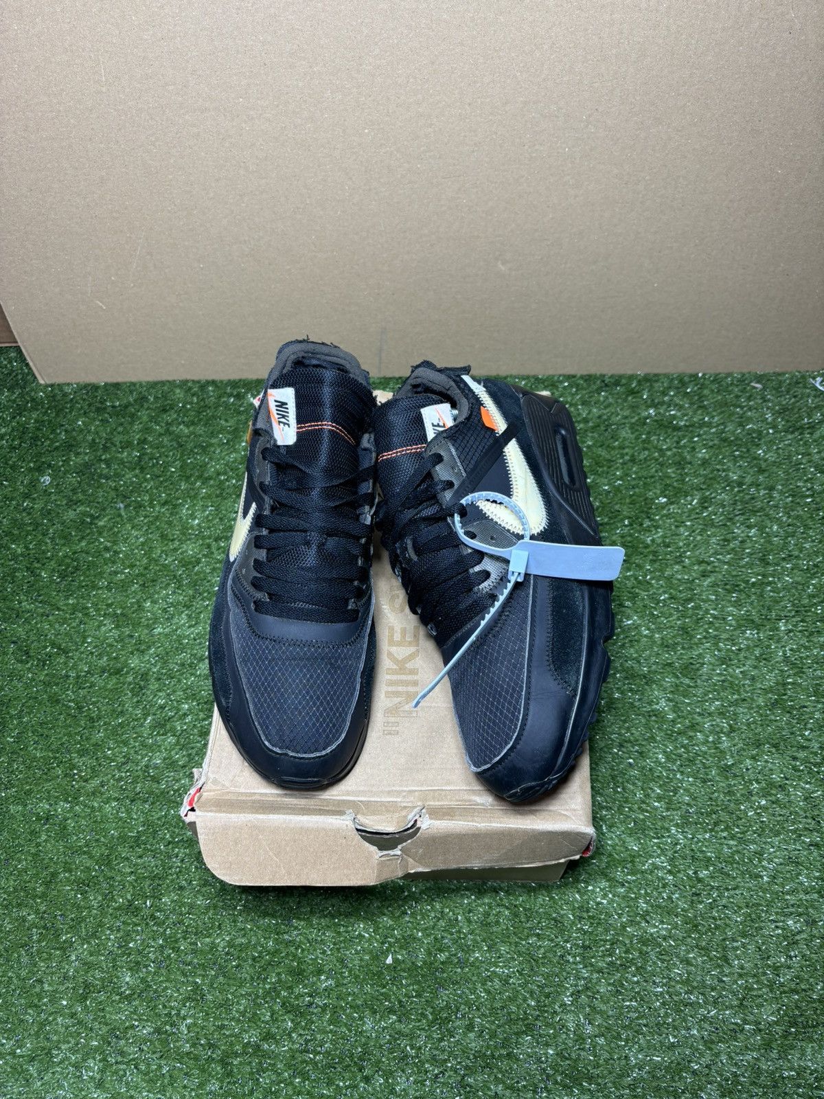 Off-White Nike air max 90 offwhite black Size US 10 / EU 43 - 1 Thumbnail