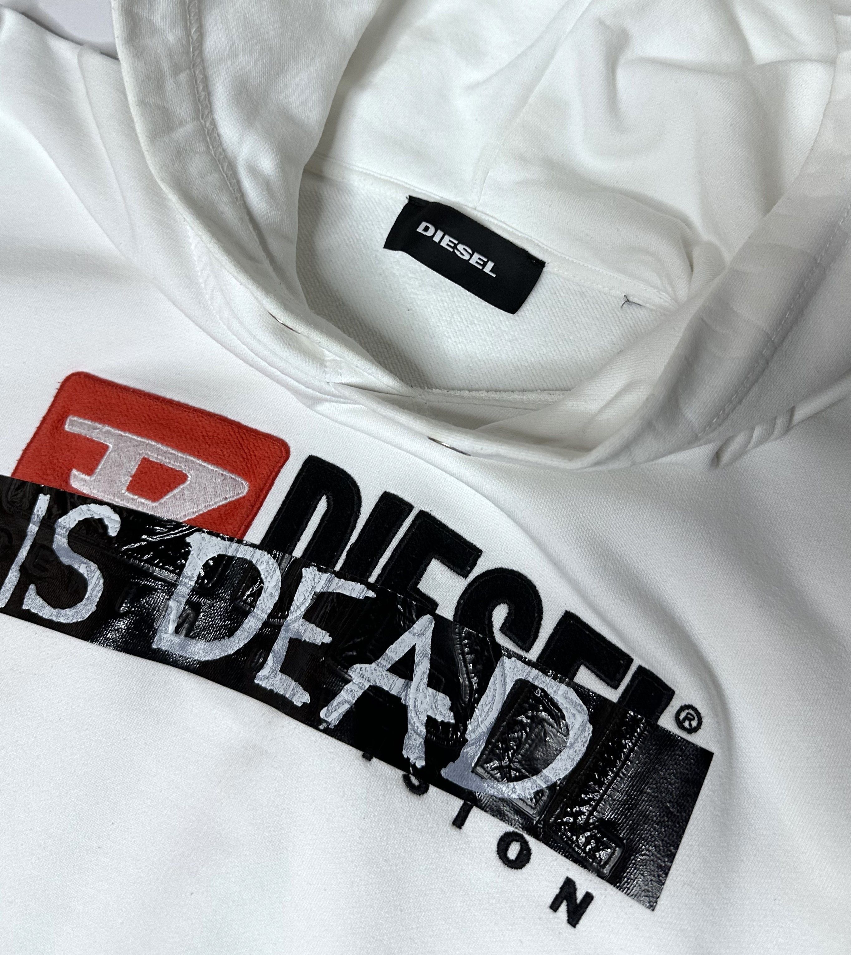 Diesel Diesel Hate Couture Division "Is Dead" Hoodie Mens White Size US L / EU 52-54 / 3 - 4 Thumbnail