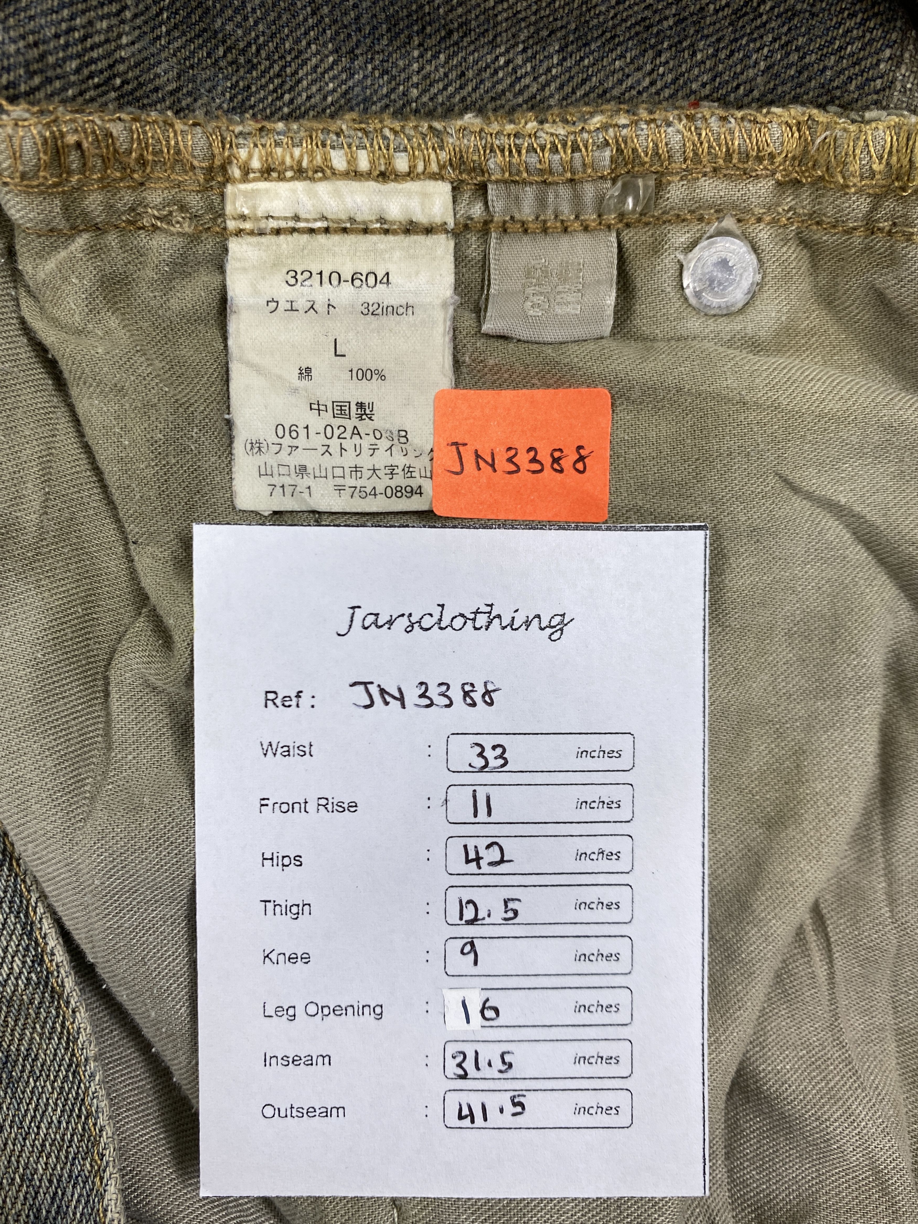 If Six Was Nine Acid Wash Uniqlo Blue Vintage Jeans 33x31.5 Denim JN3388 Size US 33 - 9 Thumbnail