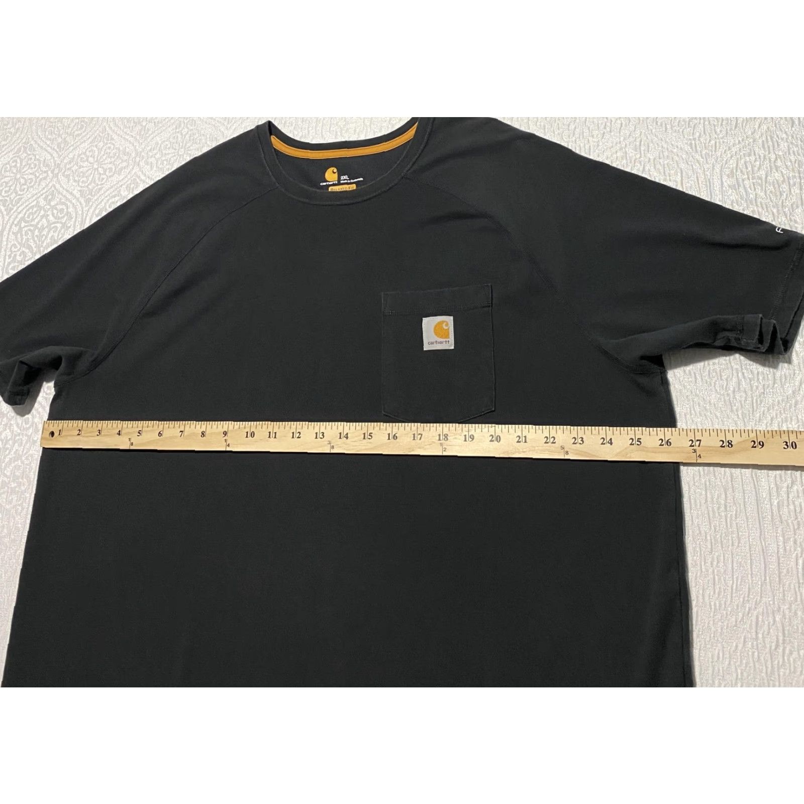 Carhartt Carhartt Force Delmont Shirt Mens 2XL Black Pocket Work Tee Relaxed Fit 100410 Size US XXL / EU 58 / 5 - 4 Thumbnail