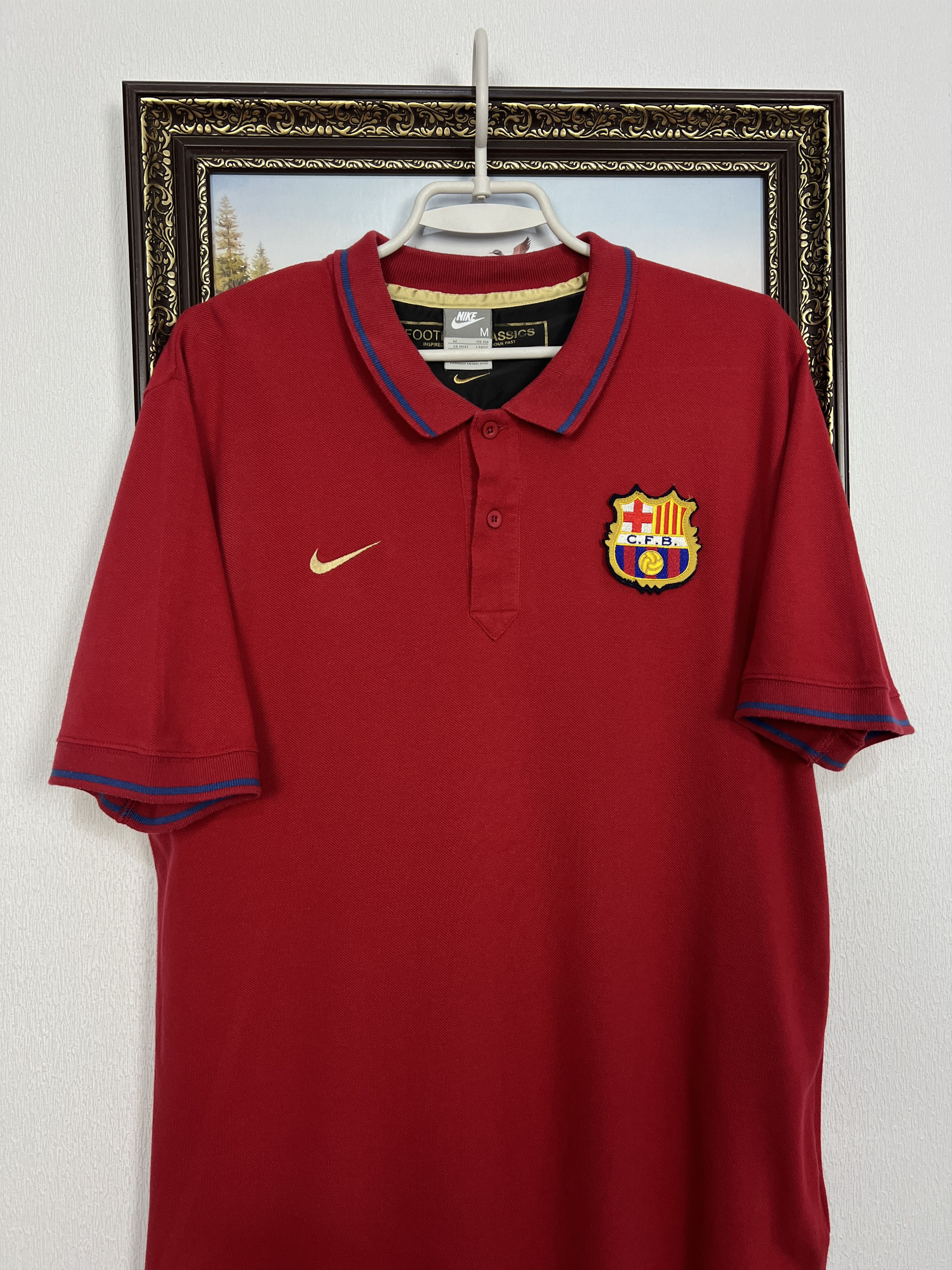Nike Nike 2007 Barcelona Football Nike Polo Shirt Soccer Jersey Size US M / EU 48-50 / 2 - 2 Thumbnail