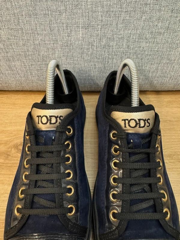 Tod's Tod's Italy Suede Navy Low Top Sneakers size 37,5 Size US 7.5 / IT 37.5 - 4 Thumbnail