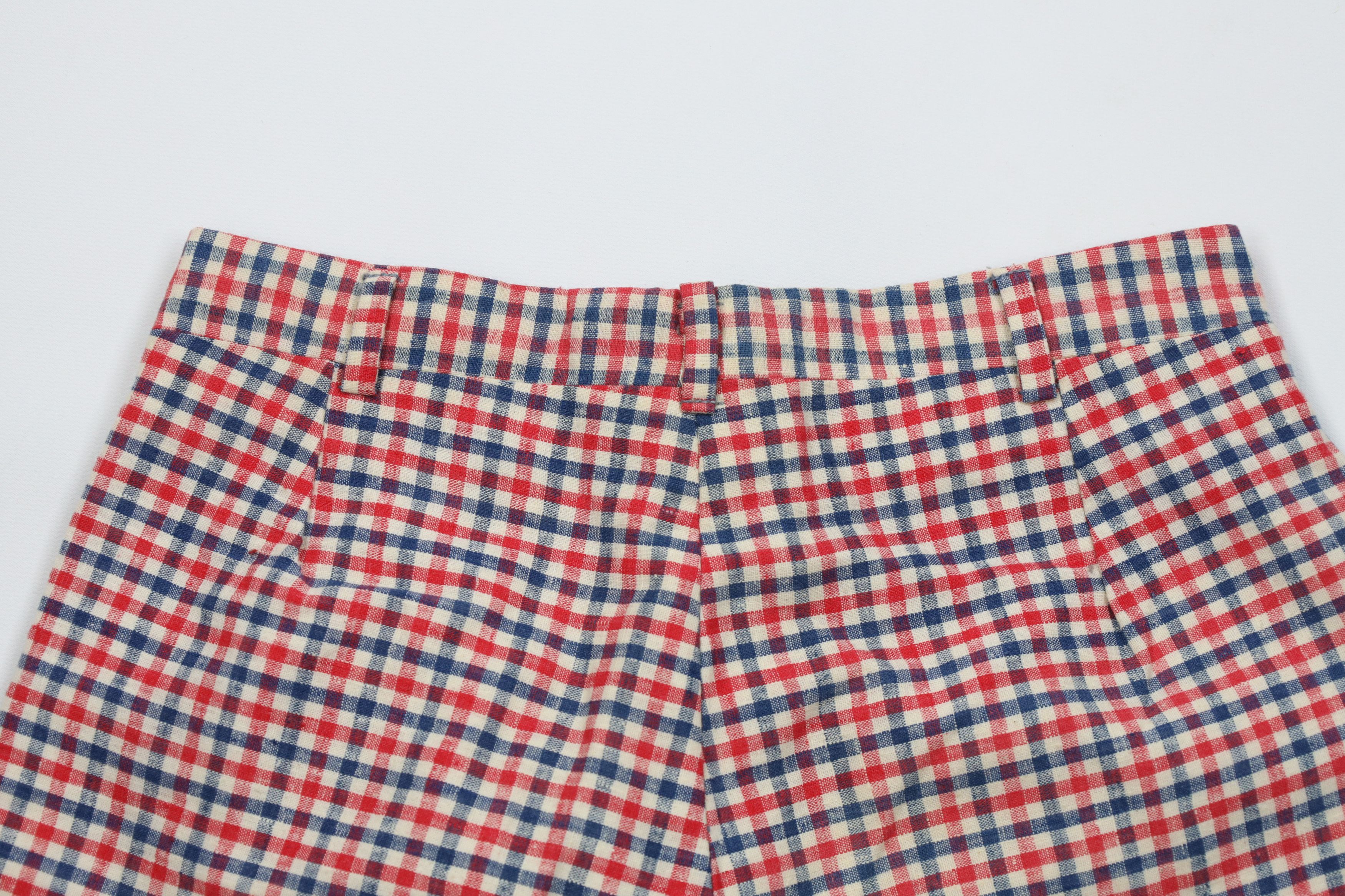 Vintage Vintage 50s 60s Bermuda Chino Shorts Gingham Plaid USA Size 26" / US 2 / IT 38 - 12 Thumbnail