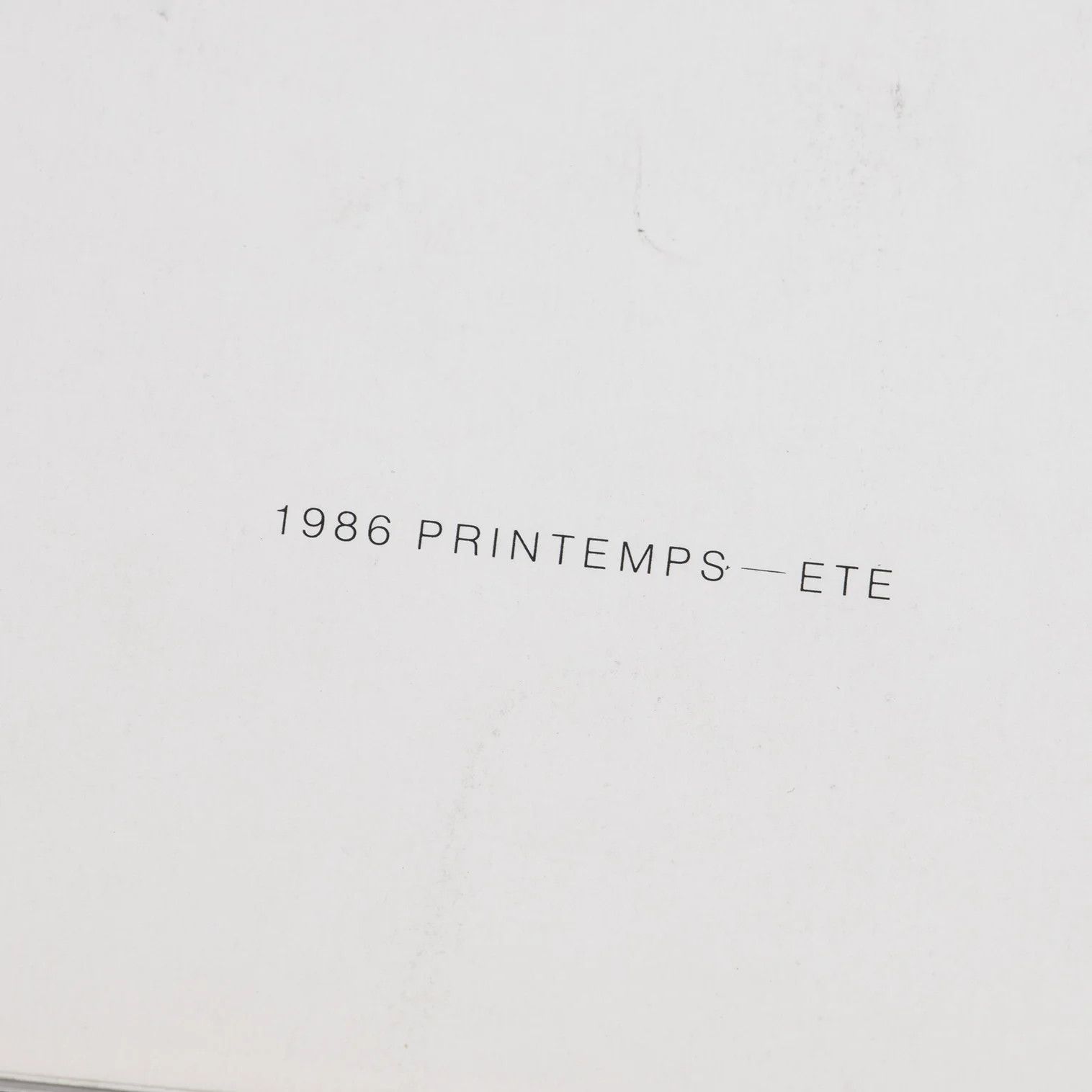 Yohji Yamamoto Yohji Yamamoto Spring Summer 1986 Visual Magazine Size ONE SIZE - 6 Thumbnail