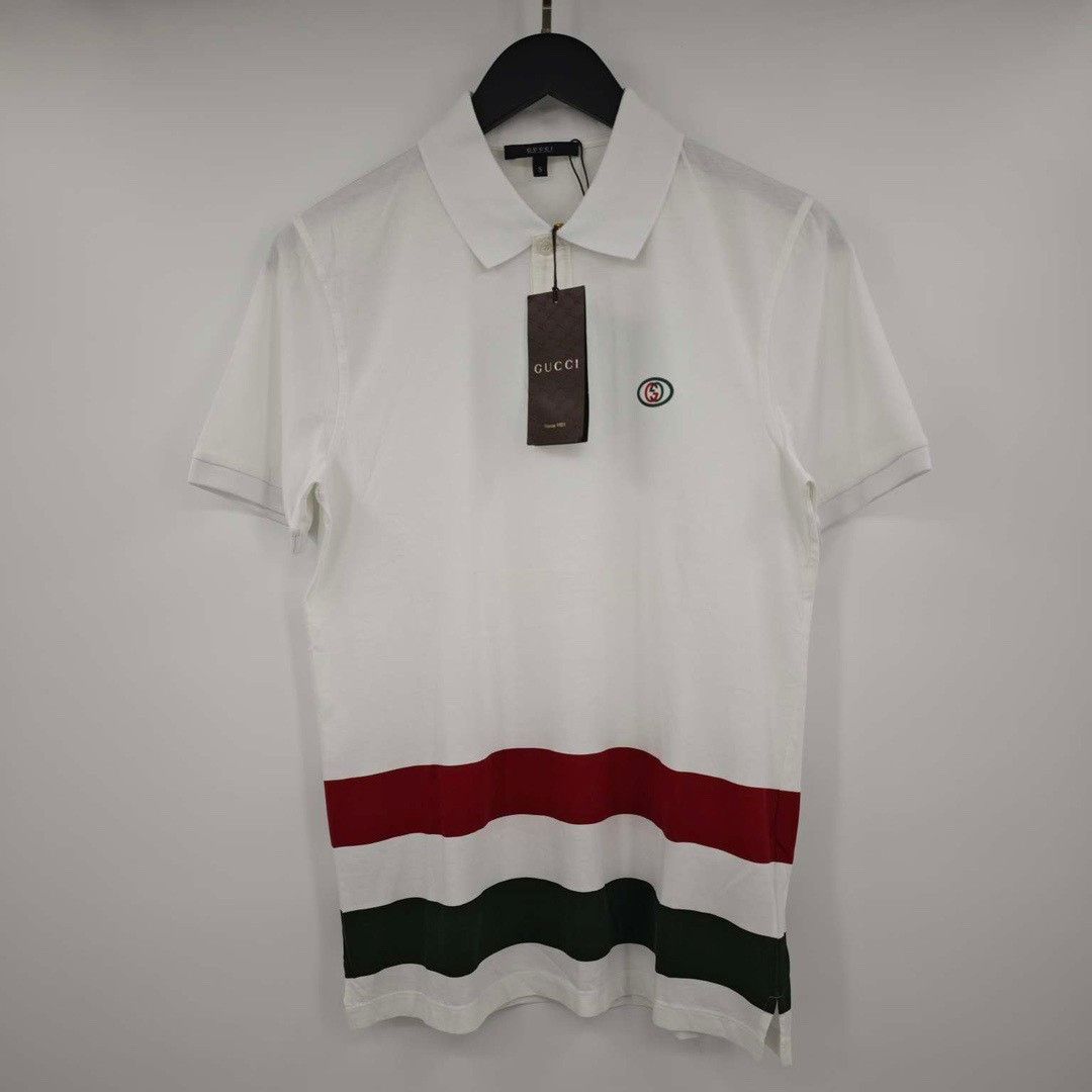 Gucci ring double G striped short-sleeved POLO shirt Nextar