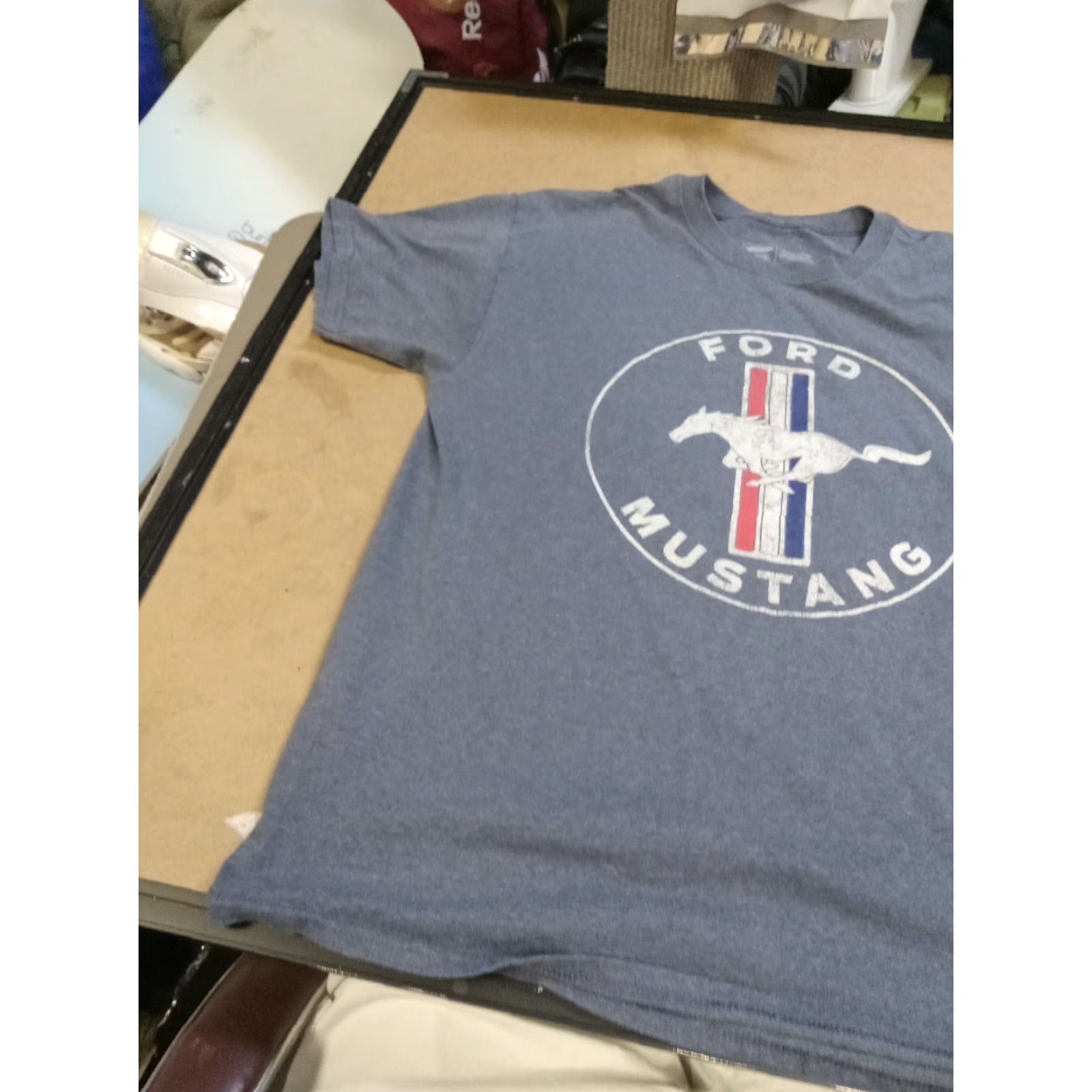 Ford Ford Mustang Official Ford Licensed Product T-Shirt Men L Blue 50/50 42" SS Shirt Size US L / EU 52-54 / 3 - 3 Thumbnail