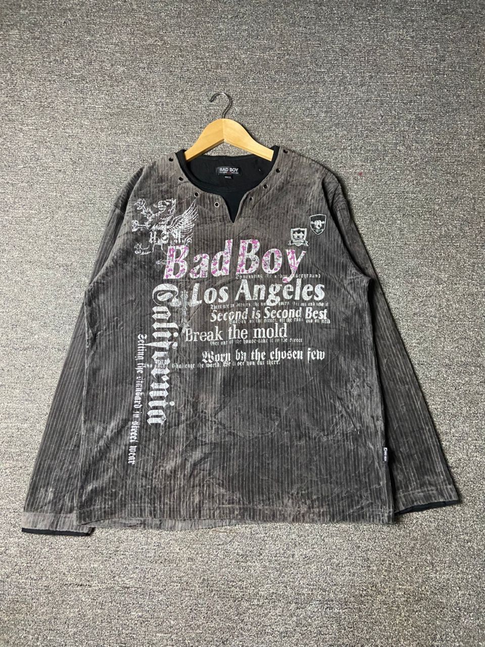 Japanese Brand Vintage Bad Boy Double Layered Long Sleeve Shirt (176) Size US L / EU 52-54 / 3 - 1 Thumbnail